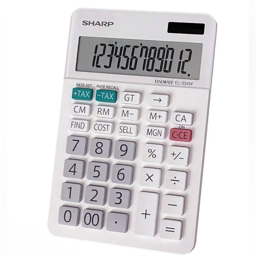 Sharp EL-334WB Business Calculator, White 4.0